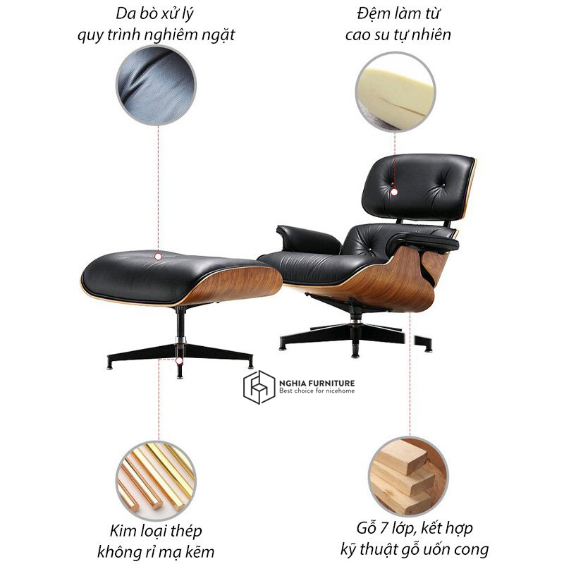 Eames lounge chair discount materials